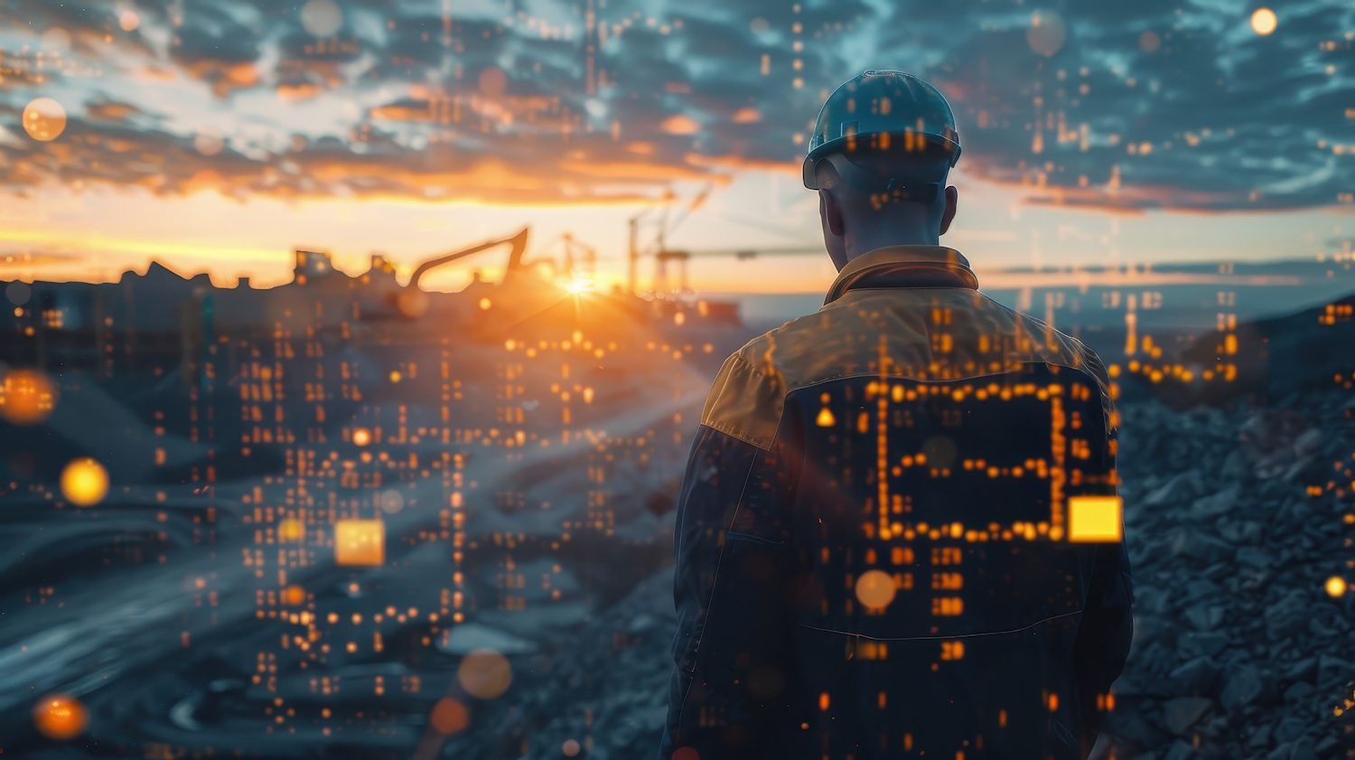 Mine engineer reviewing operational data at a Clinch Resources site